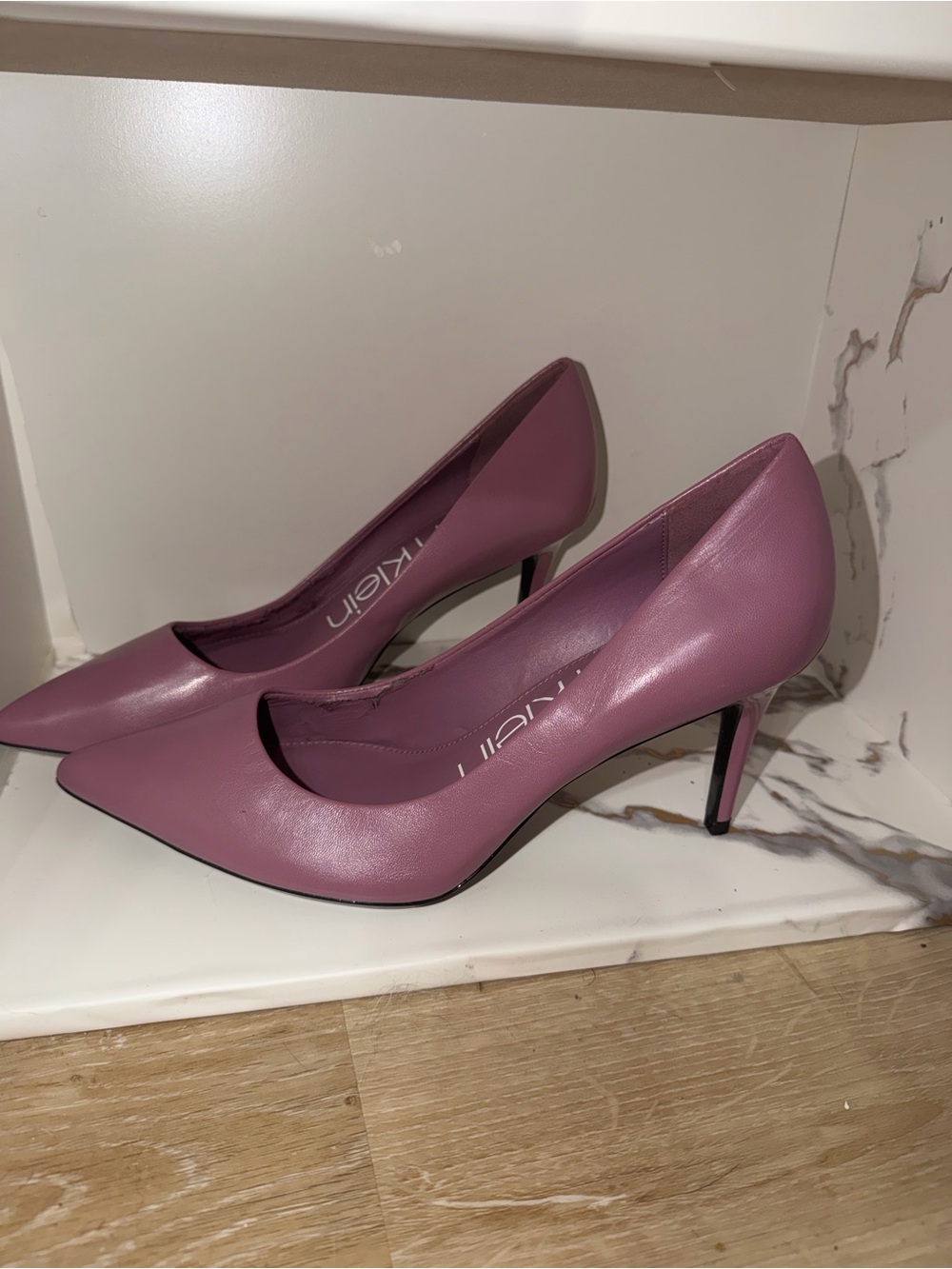 Calvin Klein Mauve Pointed-Toe Pumps
